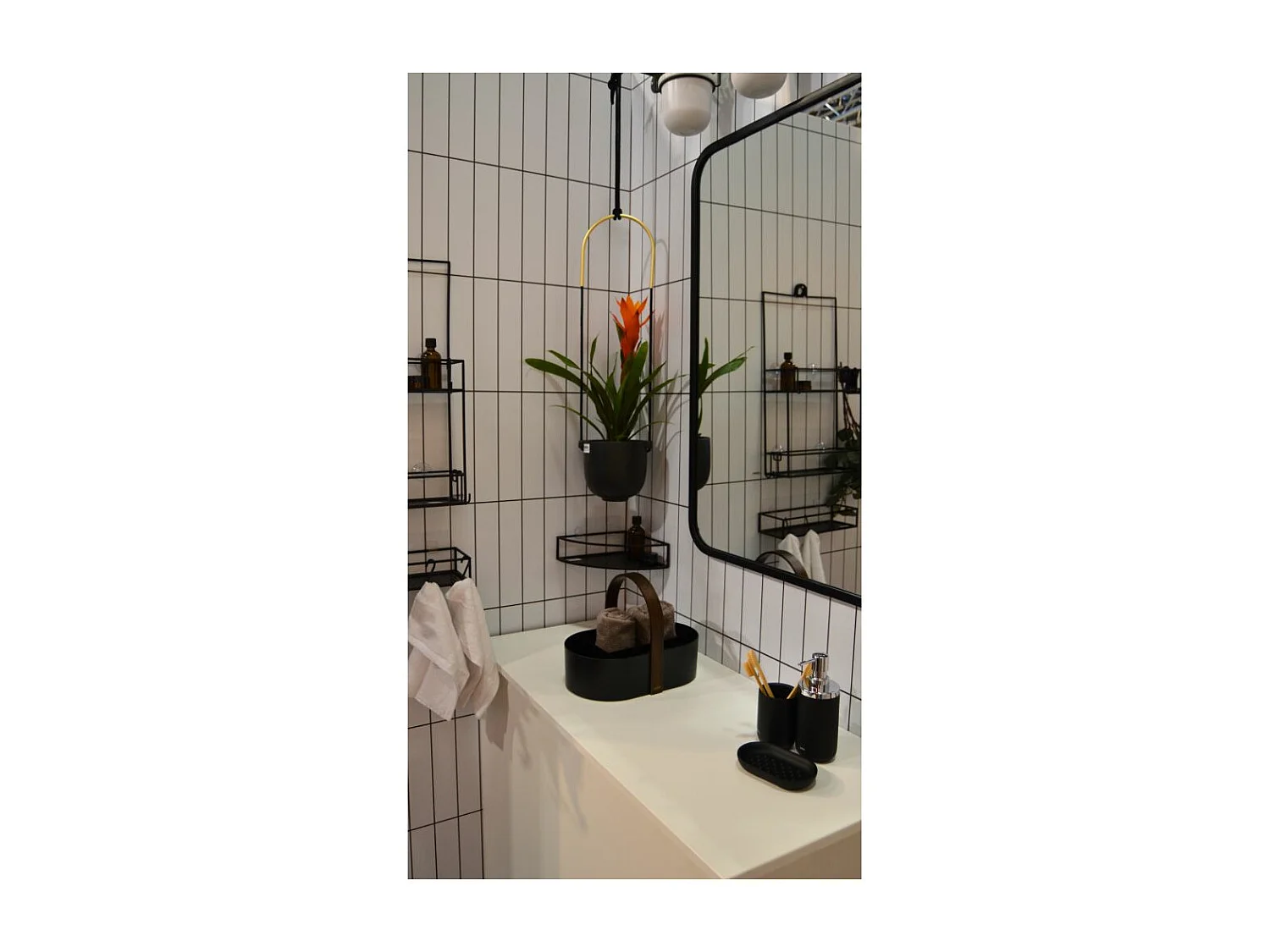 Miroir rectangulaire rebord caoutchouc 61 x 91 cm Hub