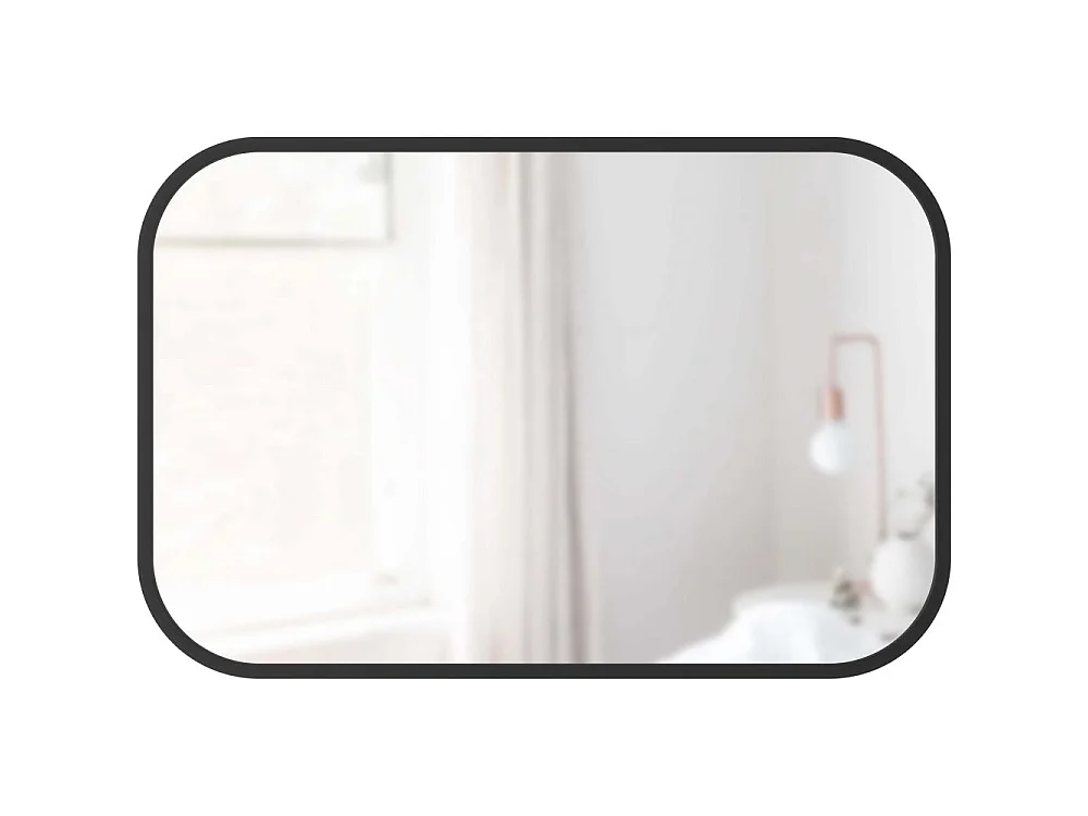 Miroir rectangulaire rebord caoutchouc 61 x 91 cm Hub