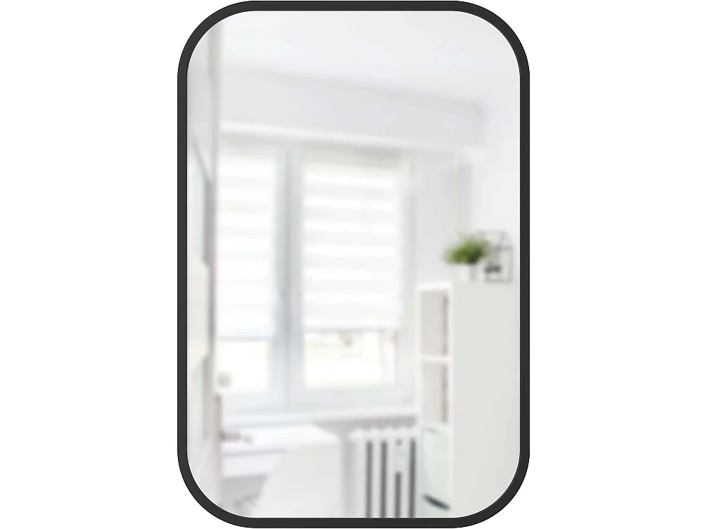 Miroir rectangulaire rebord caoutchouc 61 x 91 cm Hub