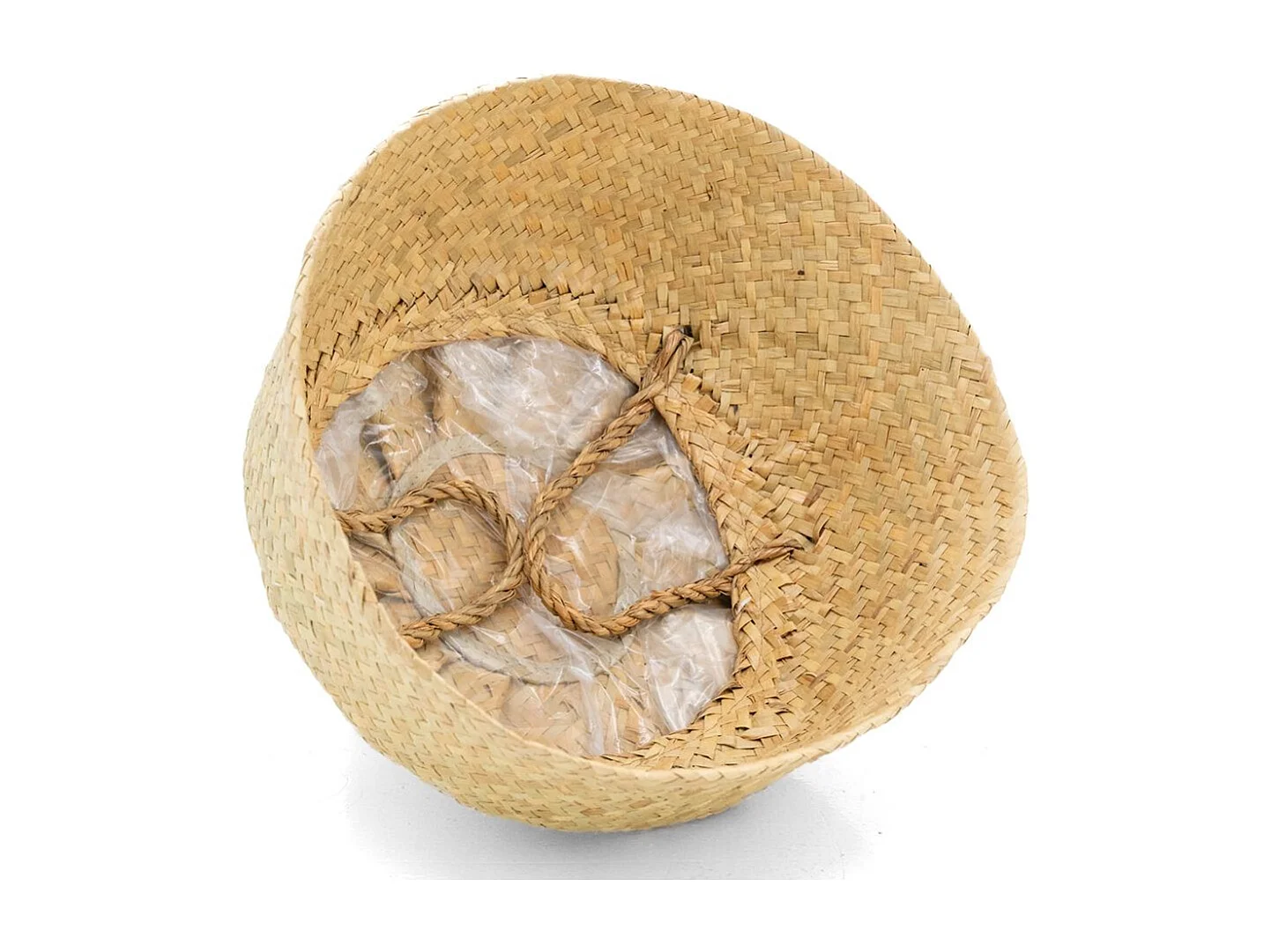 Sac rond en jonc de mer pliant Diamètre 35 cm