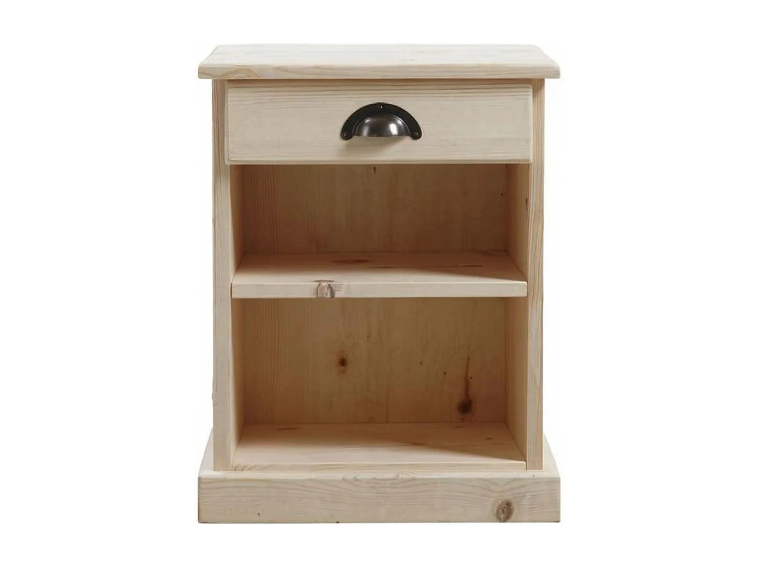 Table de nuit en épicéa brut