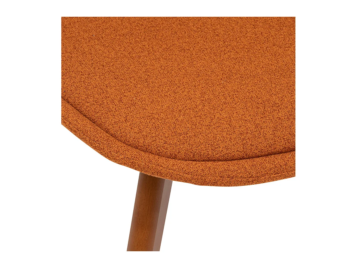 Chaise de table tissu chiné Ambre et pieds en Bois foncé