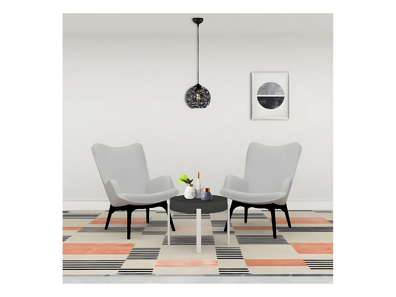 Hanglamp Siena - Zwart - 25x25x119 cm - EPIKASA