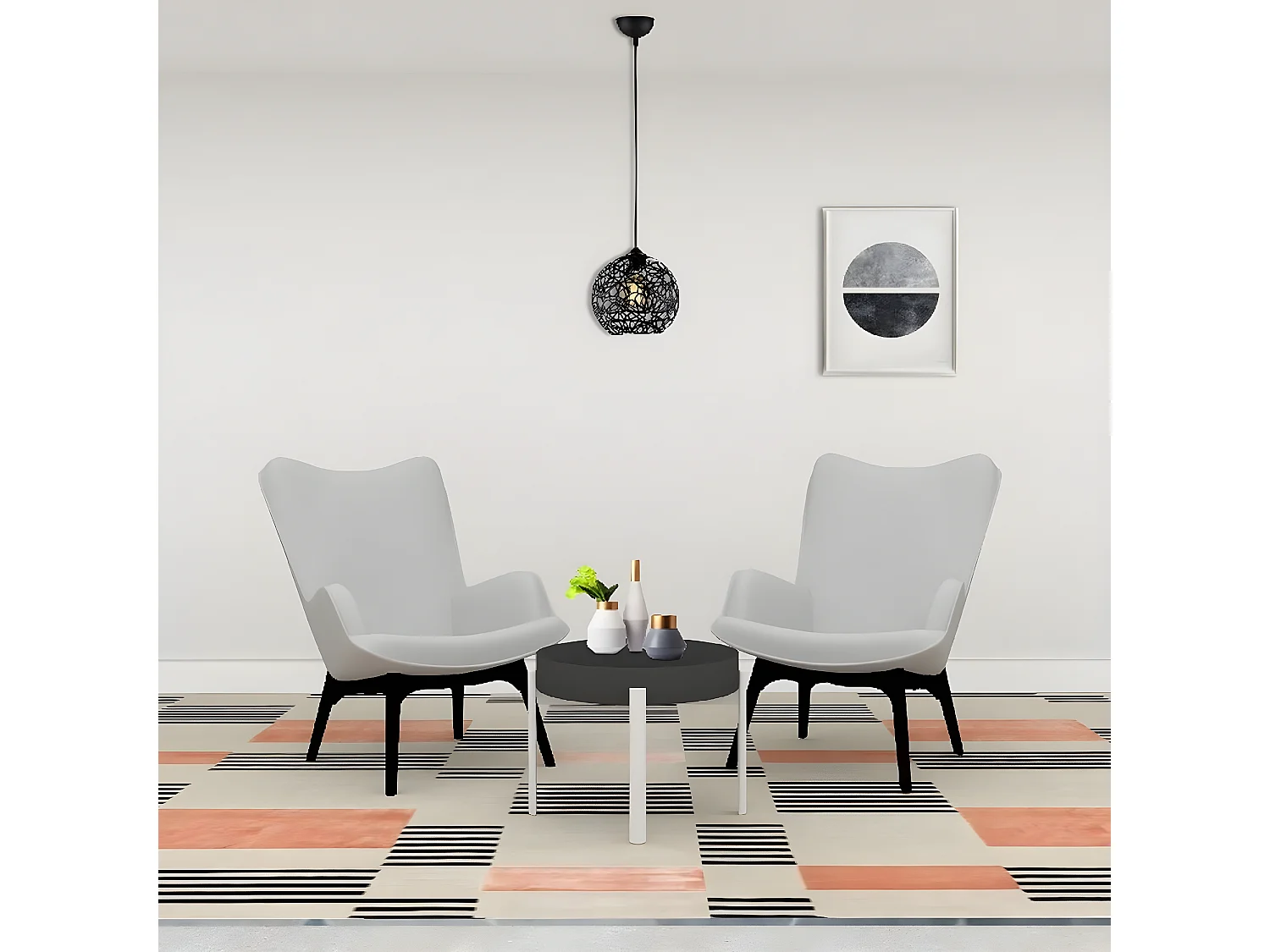 Suspension Siena, Noir, 25x25x119 cm, EPIKASA