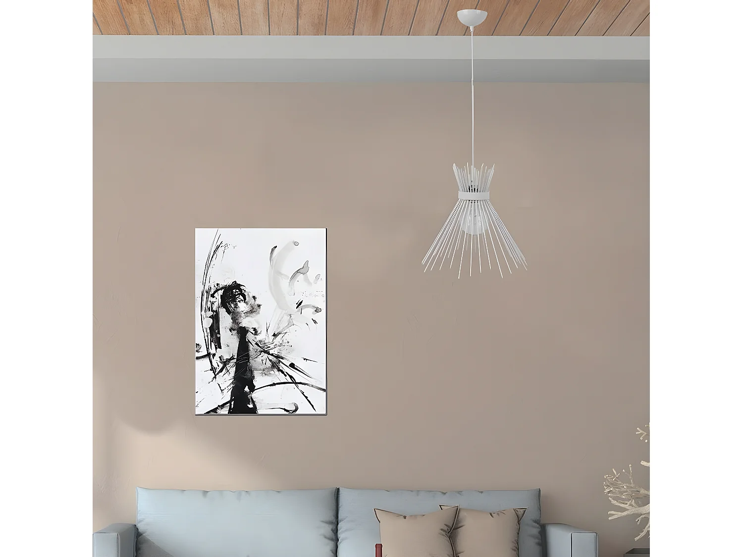 Suspension Belluno, Blanc, 36x36x80 cm, EPIKASA