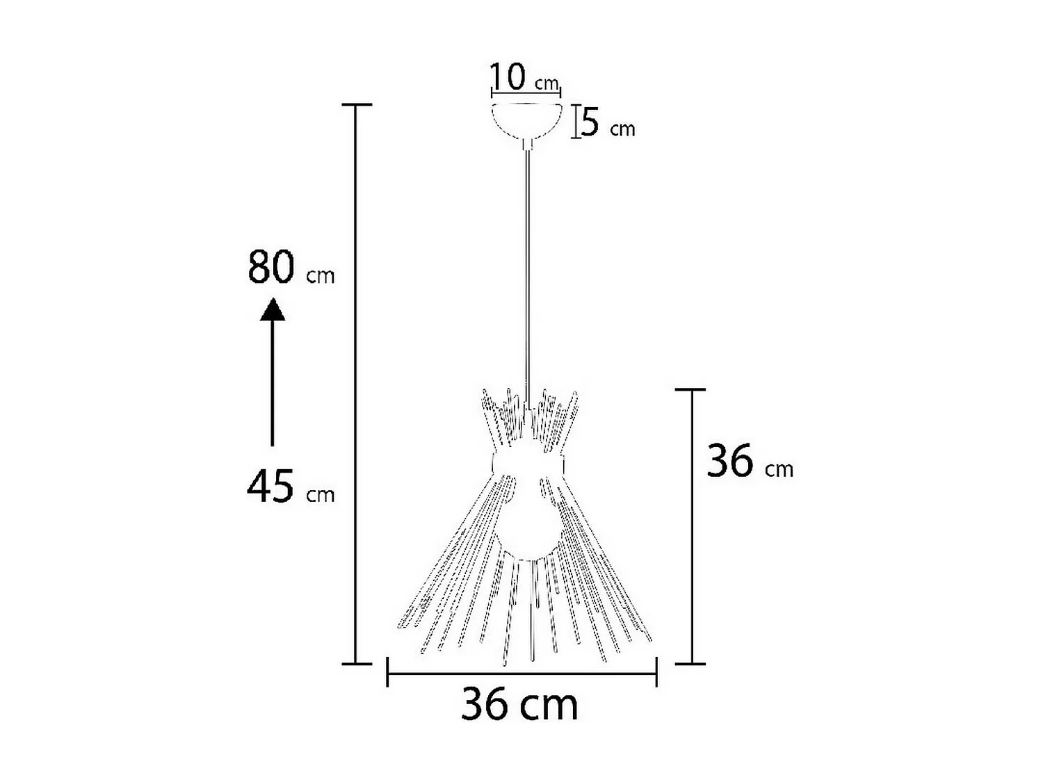 Suspension Belluno, Blanc, 36x36x80 cm, EPIKASA