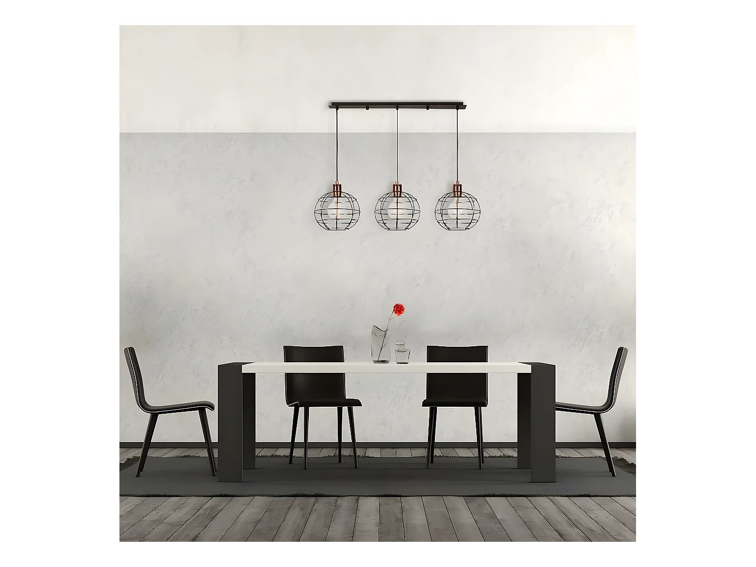 Hanglamp Urbino - Zwart - 90x20x113 cm - EPIKASA
