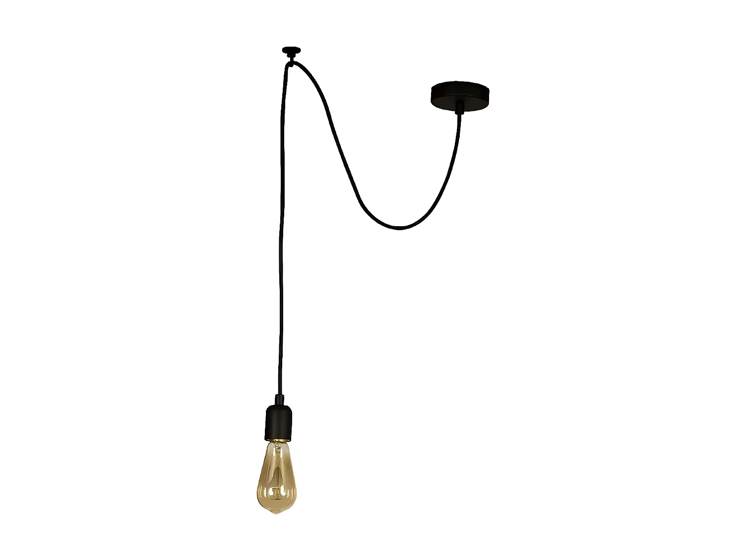 Hanglamp Andria - Zwart - 90x12x93 cm - EPIKASA