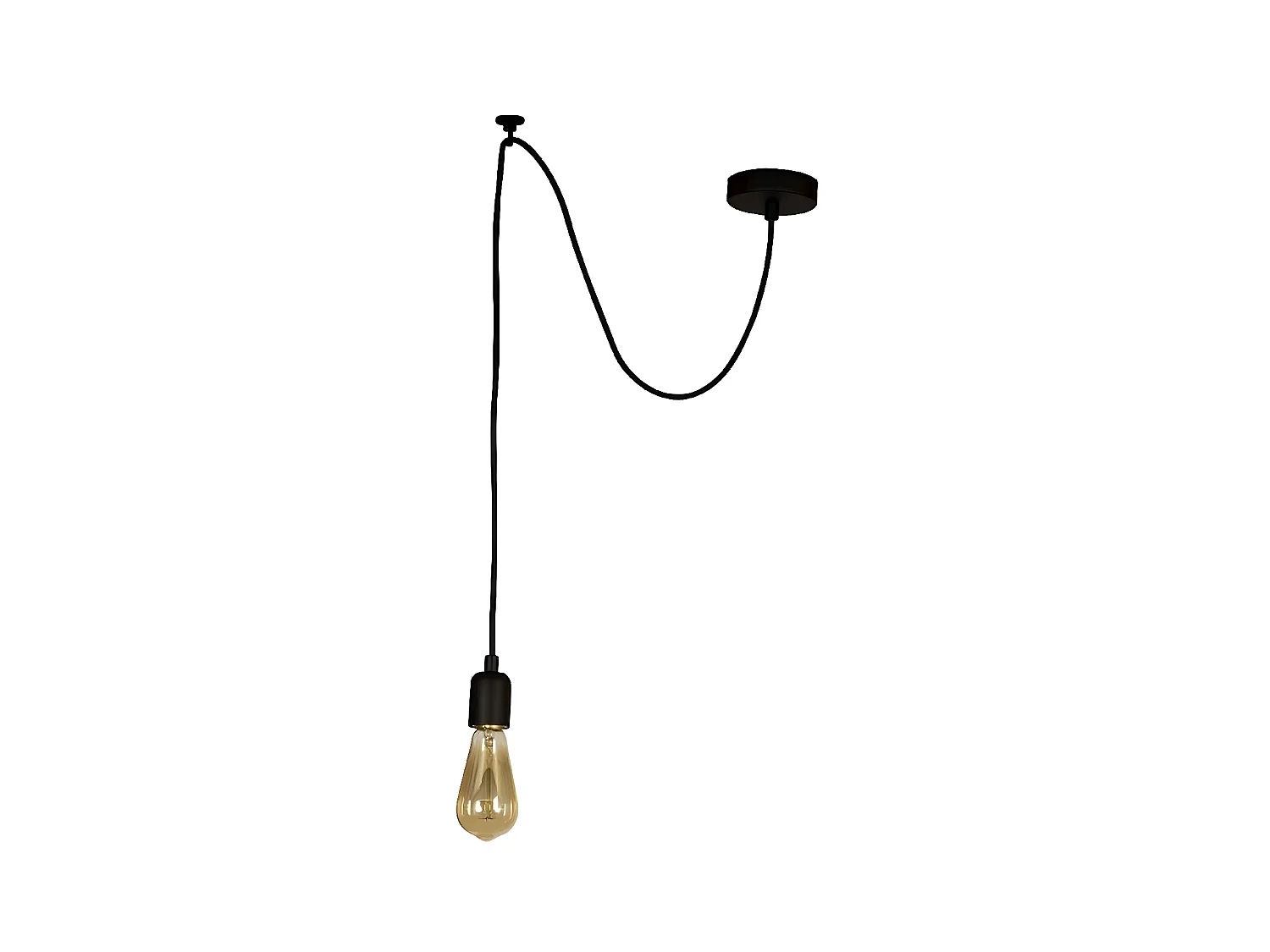 Suspension Andria, Noir, 90x12x93 cm, EPIKASA