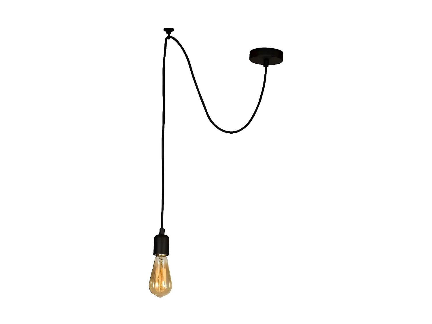 Suspension Andria, Noir, 90x12x93 cm, EPIKASA