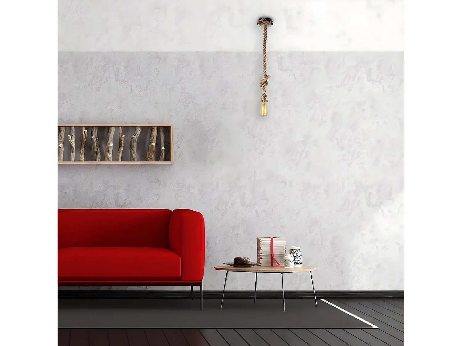 Hanglamp Lecce - Beige - 8x8x100 cm - EPIKASA