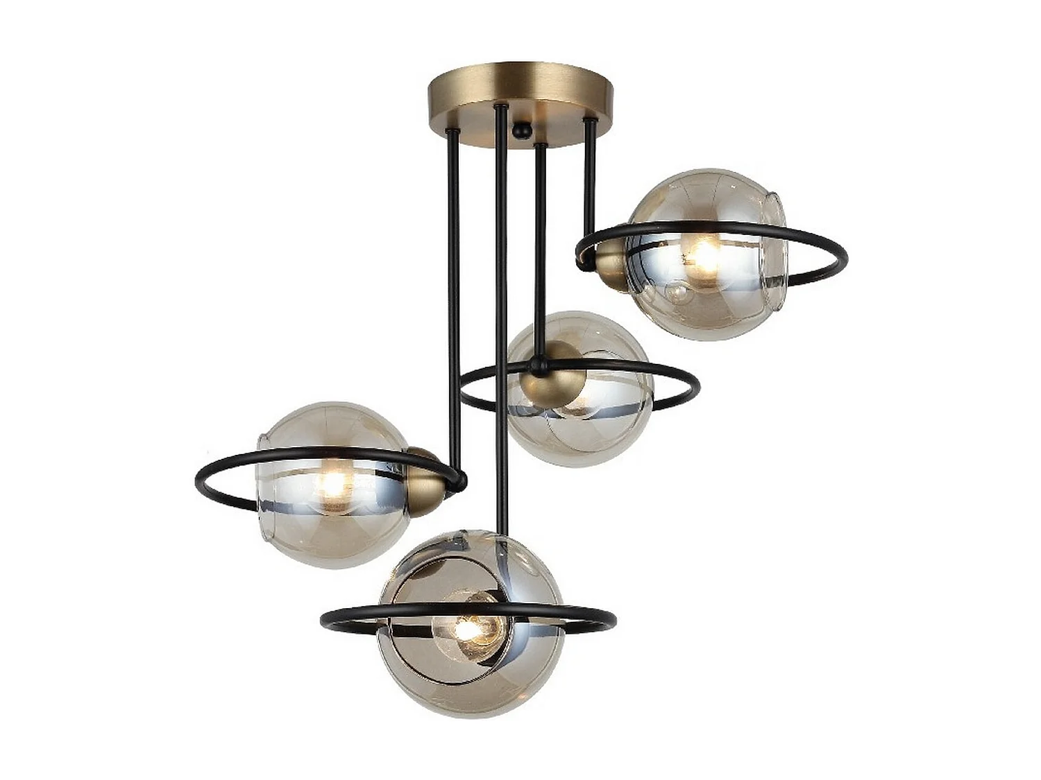 Candeeiro Suspenso Sassari, Preto, 53x53x43 cm, EPIKASA