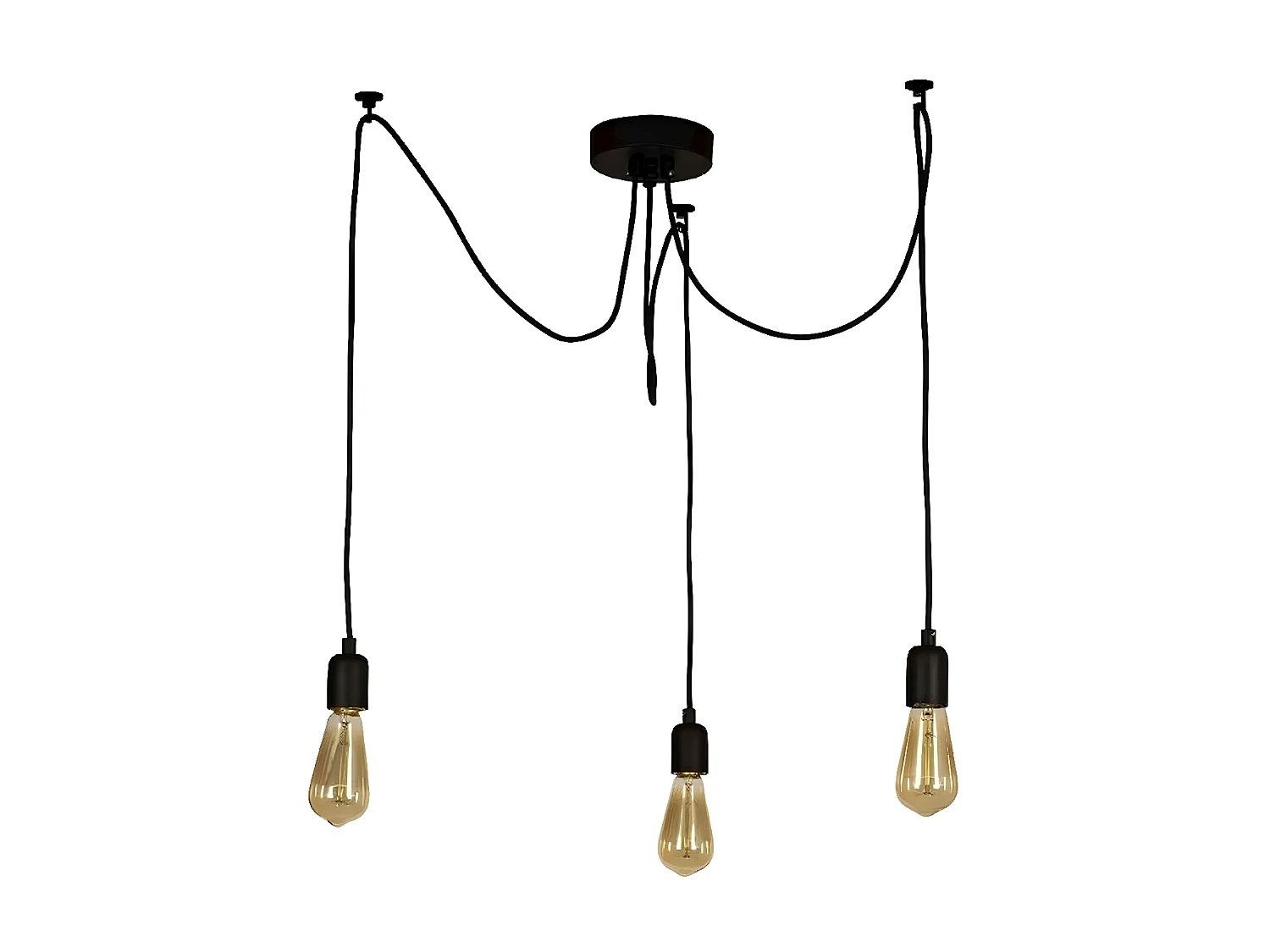 Hanglamp Andria - Zwart - 180x180x93 cm - EPIKASA