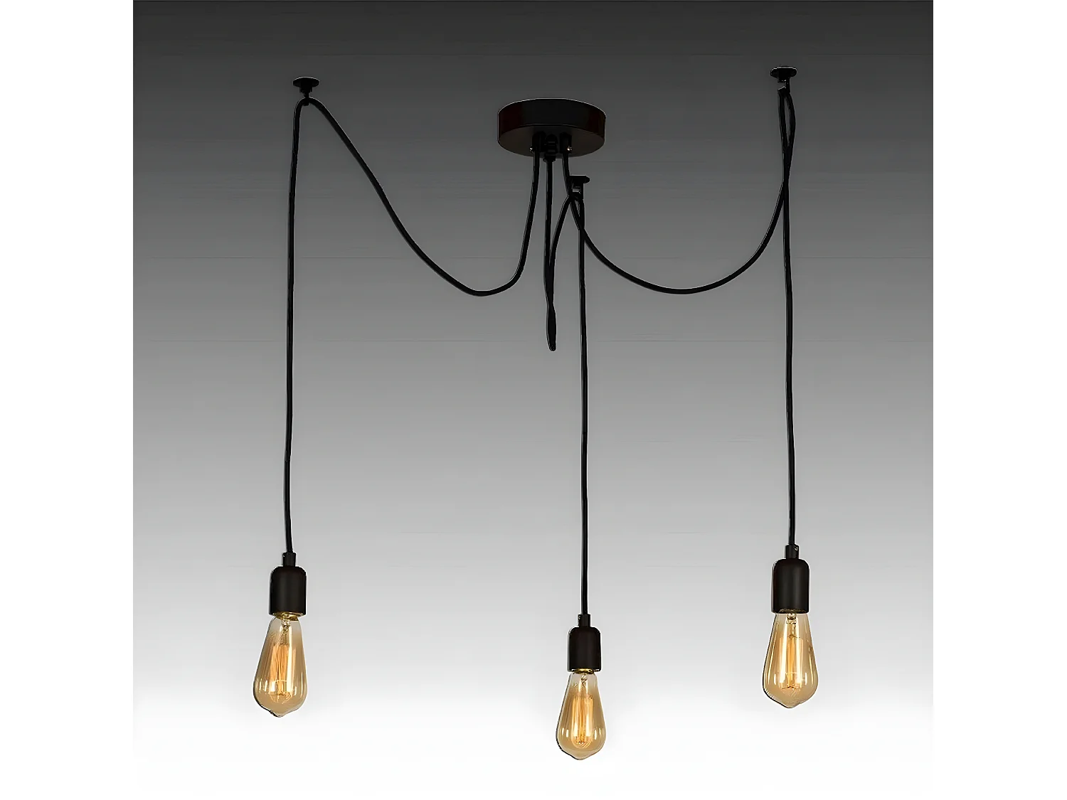 Hanglamp Andria - Zwart - 180x180x93 cm - EPIKASA