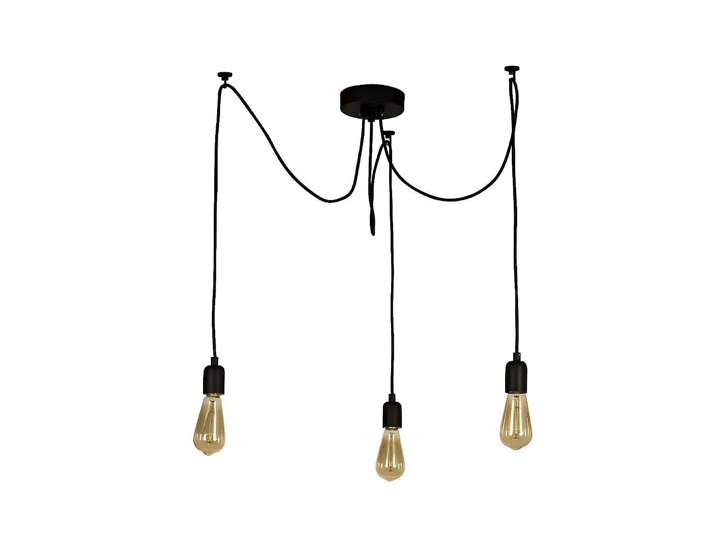 Suspension Andria, Noir, 180x180x93 cm, EPIKASA