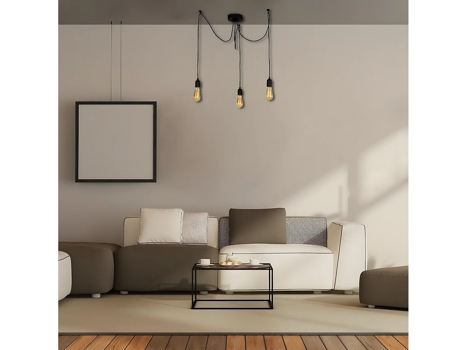 Hanglamp Andria - Zwart - 180x180x93 cm - EPIKASA