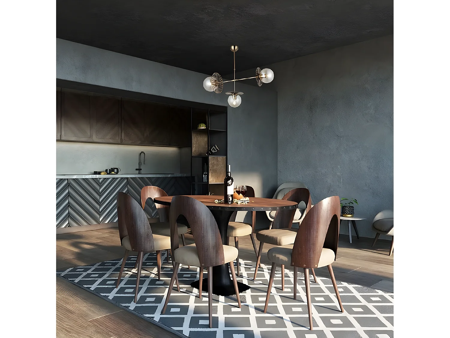 Suspension Trento, Or, 25x89x95 cm, EPIKASA