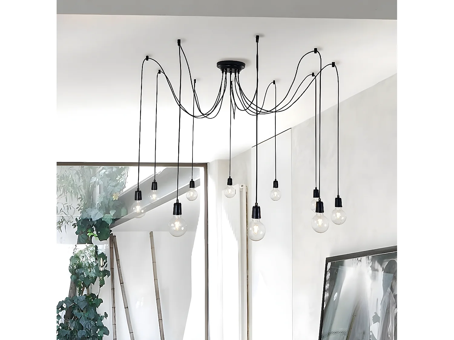 Suspension Andria, Noir, 180x180x90 cm, EPIKASA