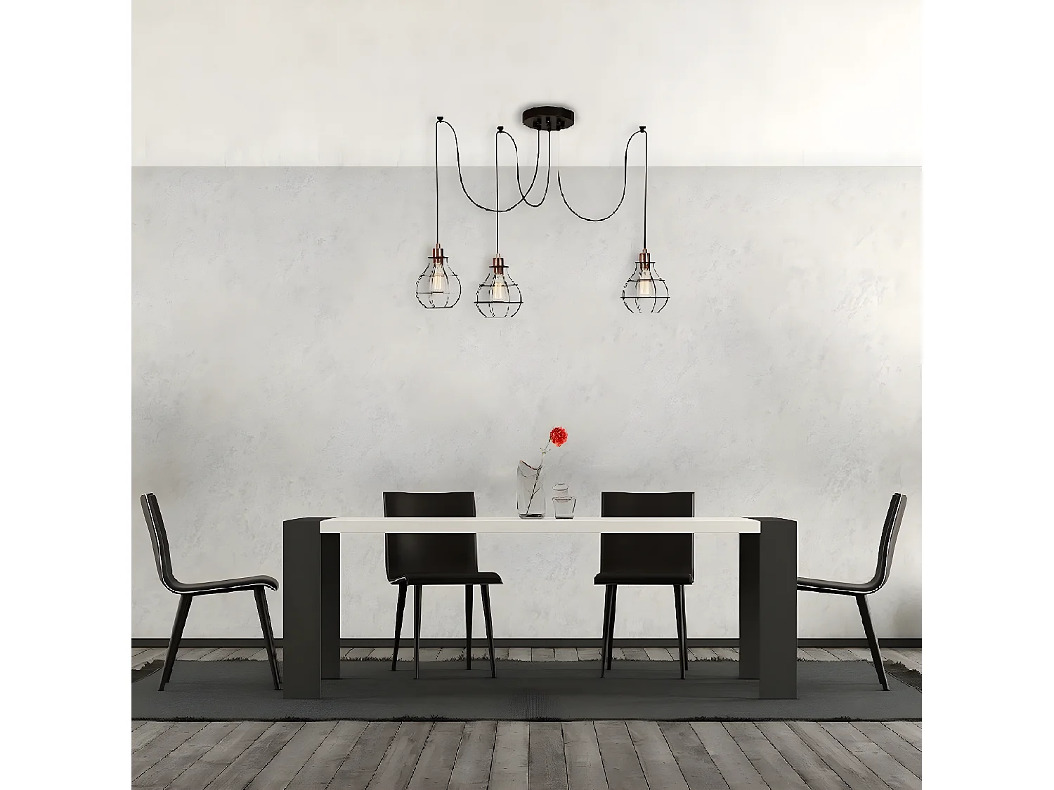 Suspension Barletta, Noir, 180x180x113 cm, EPIKASA