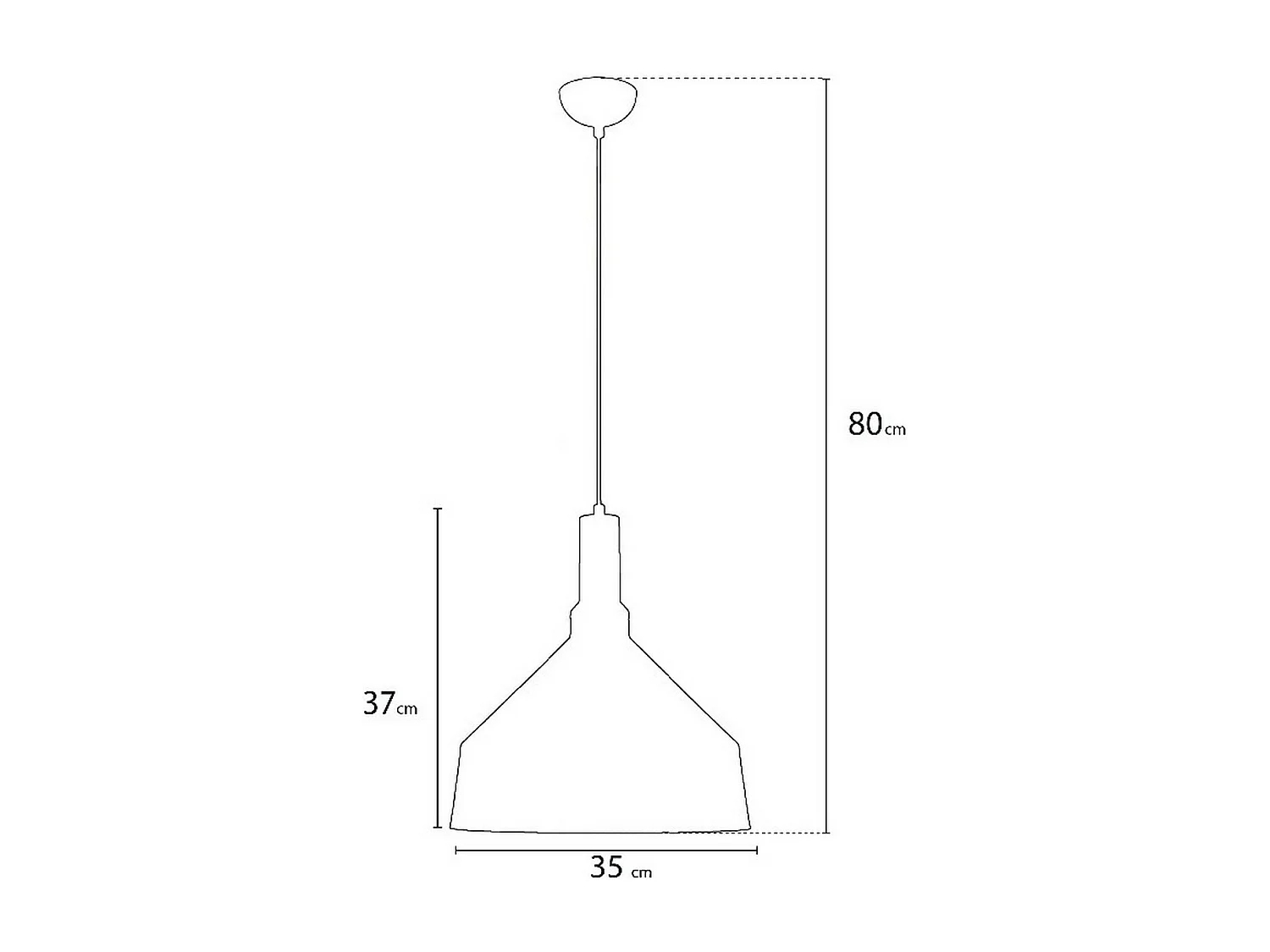 Suspension Firenze, Noir, 35x35x80 cm, EPIKASA