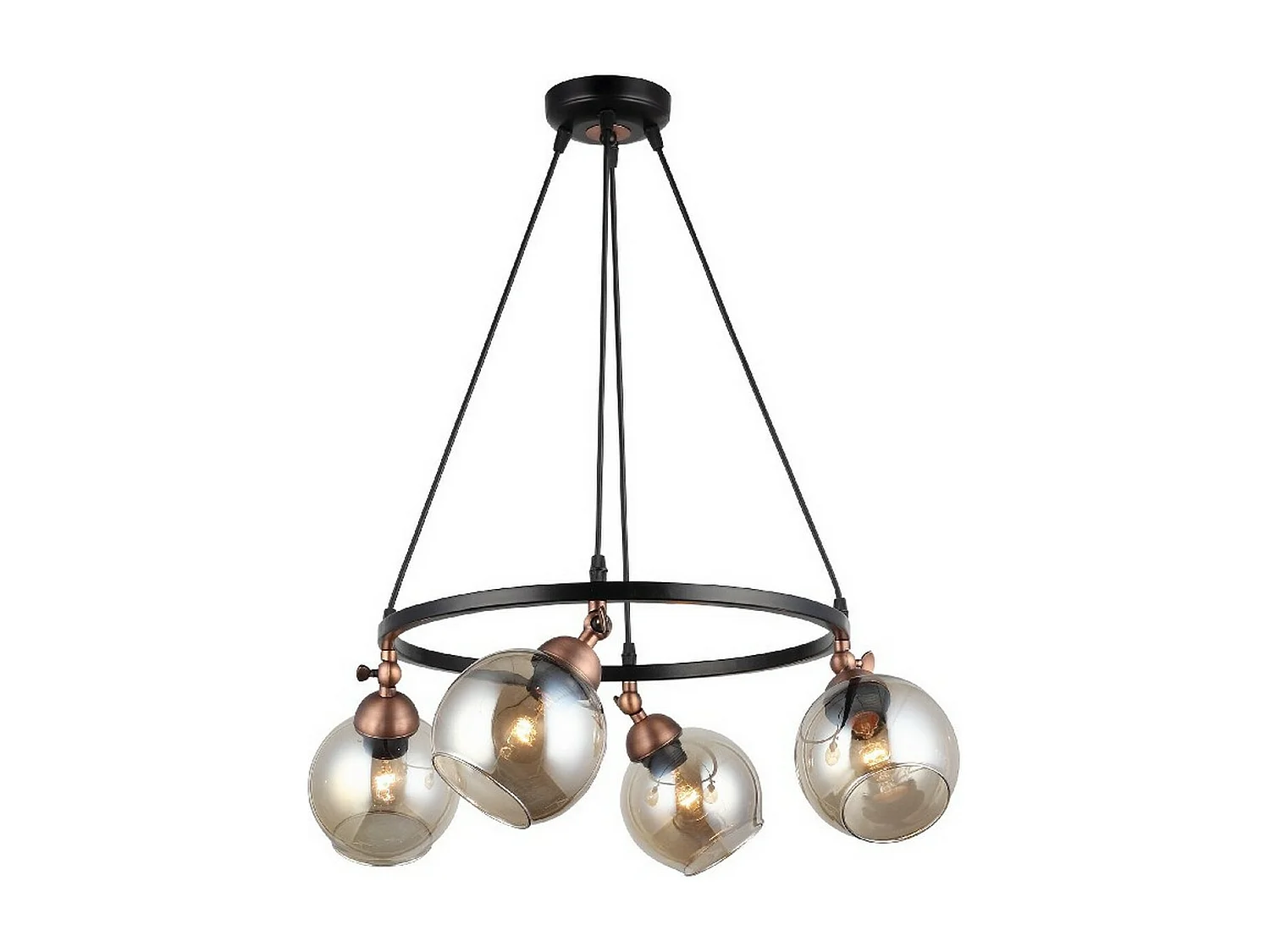 Suspension Siracusa, Noir, 52x52x95 cm, EPIKASA