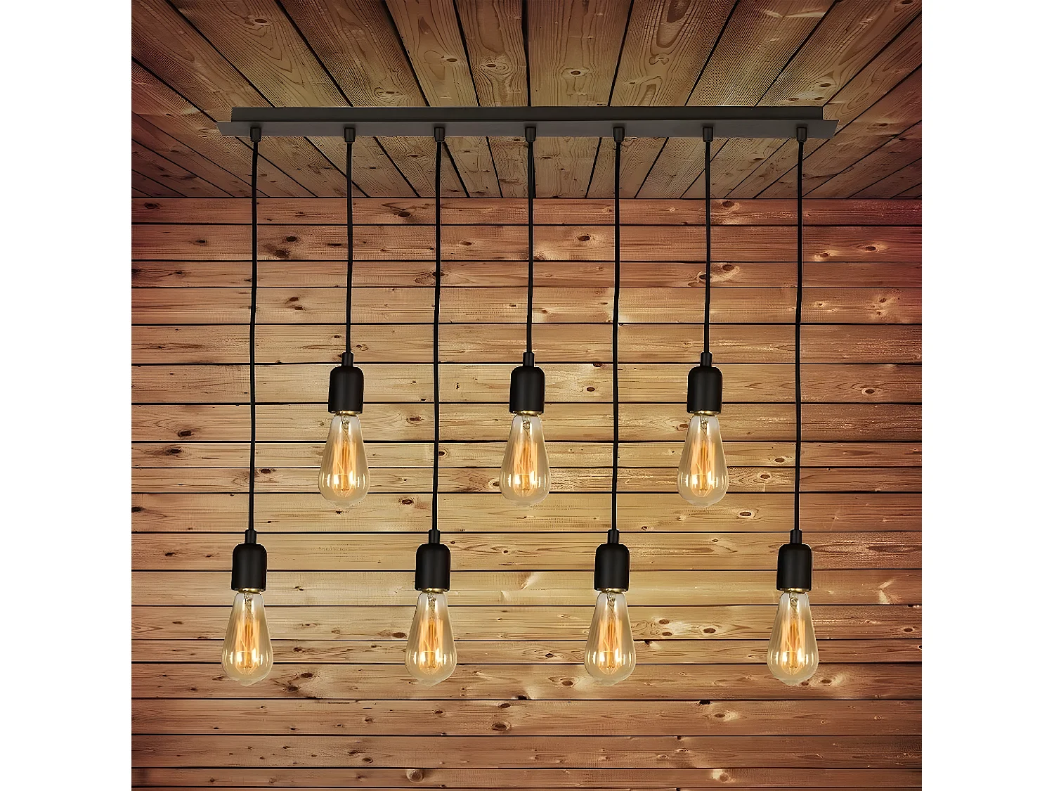 Lampa Wisząca Crotone, Czarny, 80x10x93 cm, EPIKASA