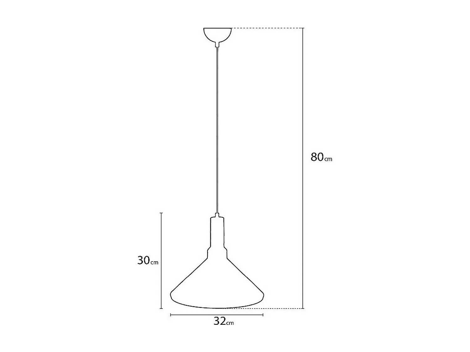Suspension Firenze, Noir, 32x32x80 cm, EPIKASA