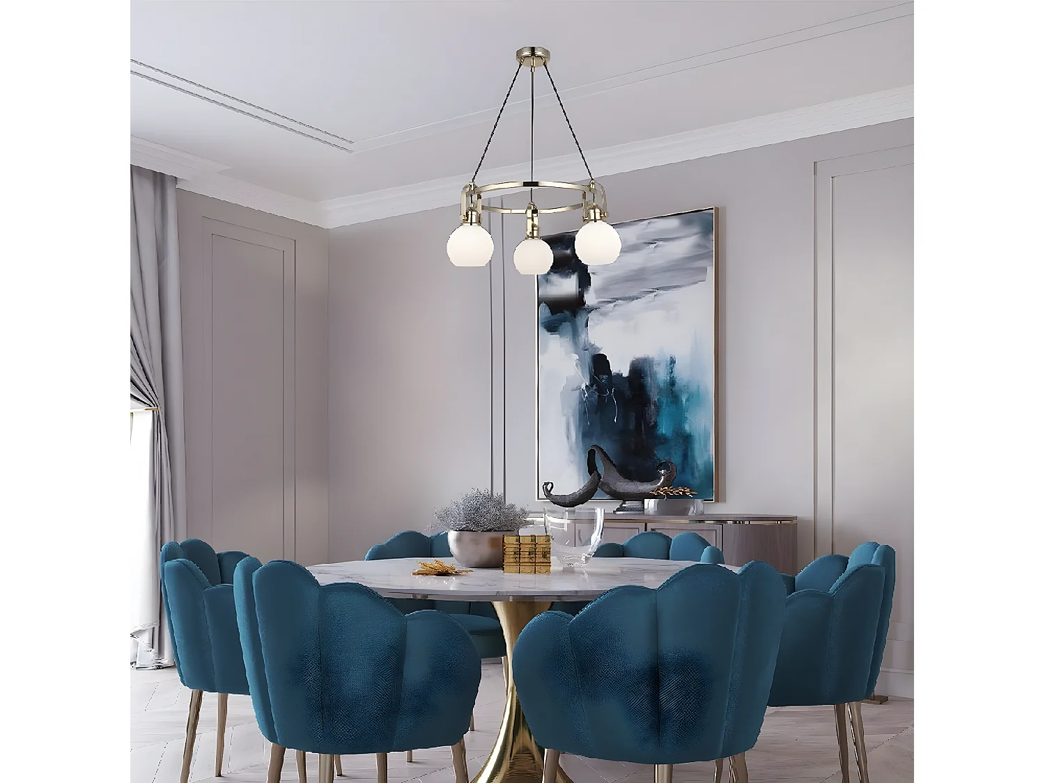 Suspension Pesaro, Or, 52x52x120 cm, EPIKASA