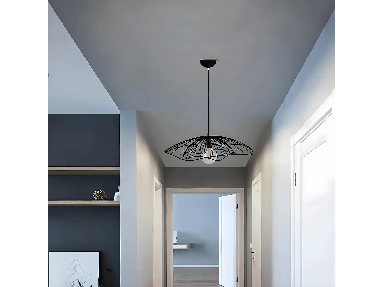 Hanglamp Venezia - Zwart - 55x55x80 cm - EPIKASA