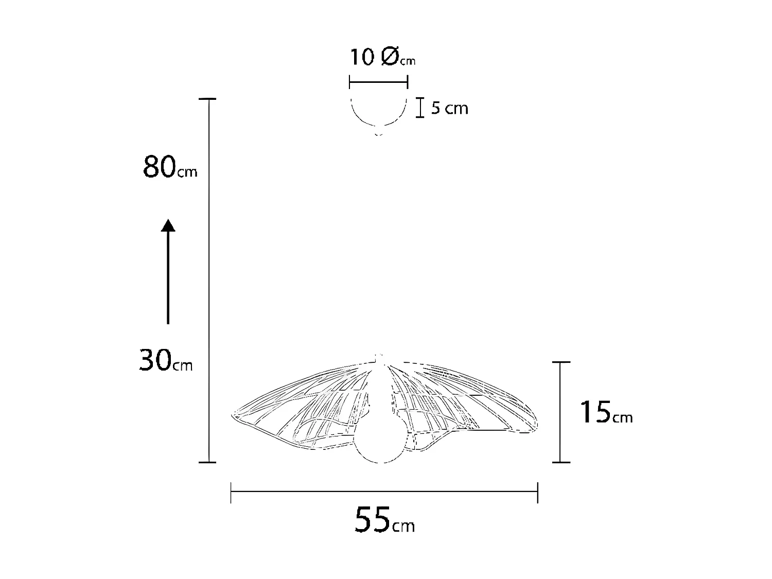 Hanglamp Venezia - Zwart - 55x55x80 cm - EPIKASA