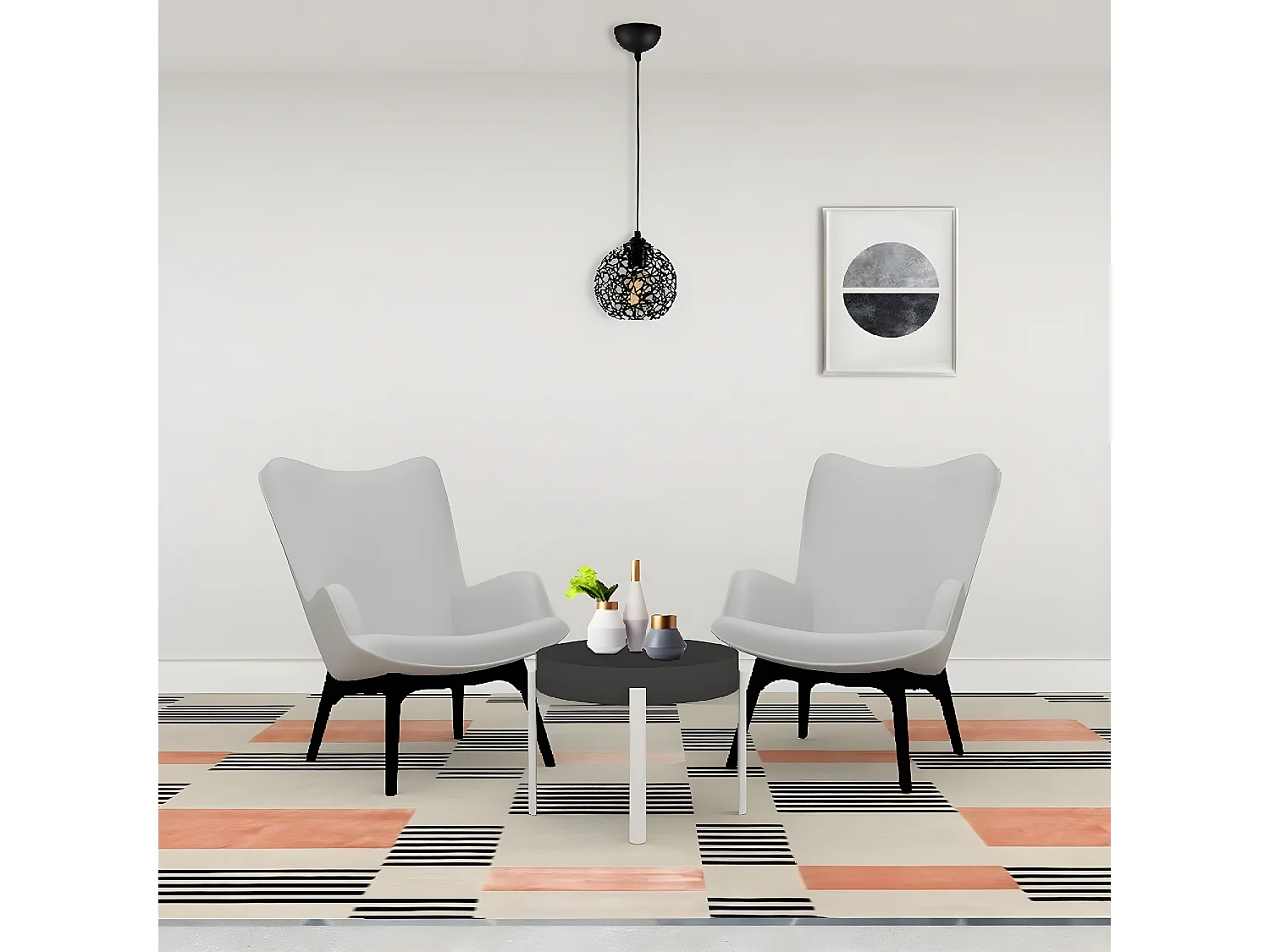 Hanglamp Siena - Zwart - 17x17x115 cm - EPIKASA