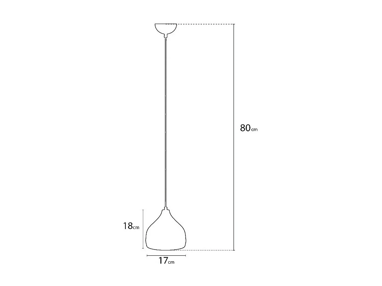 Hanglamp Firenze - Zwart - 17x17x80 cm - EPIKASA