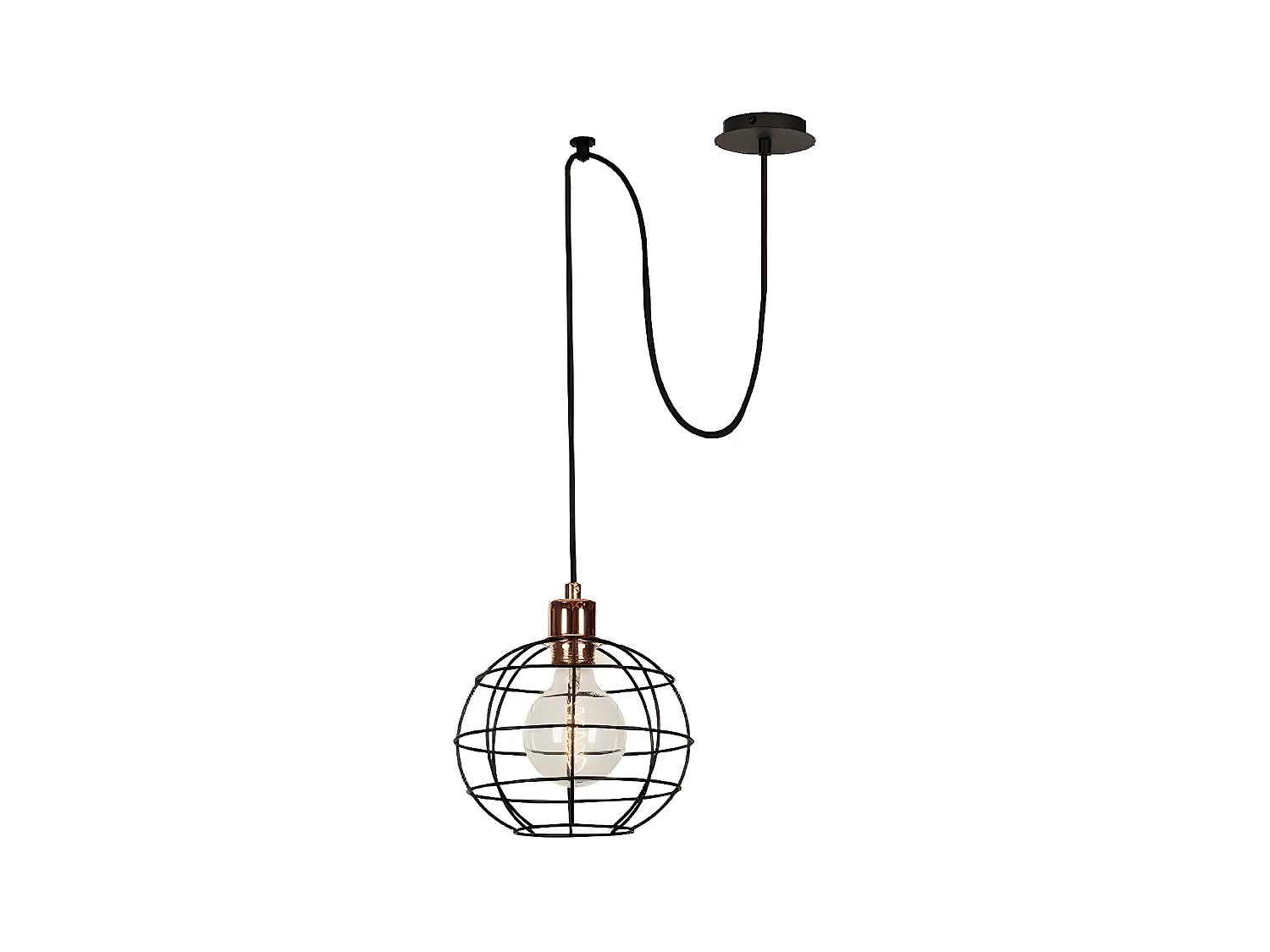 Hanglamp Barletta - Zwart - 20x20x113 cm - EPIKASA