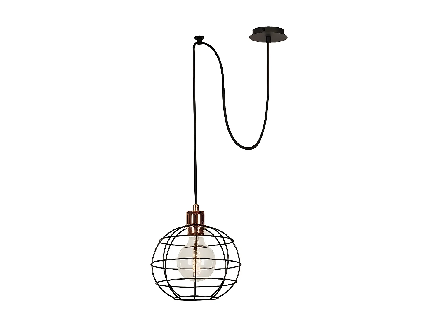 Hanglamp Barletta - Zwart - 20x20x113 cm - EPIKASA