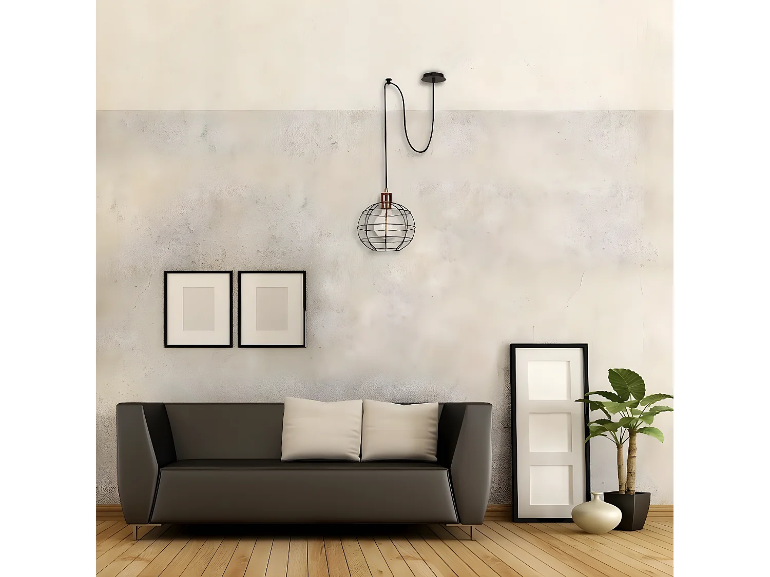 Hanglamp Barletta - Zwart - 20x20x113 cm - EPIKASA