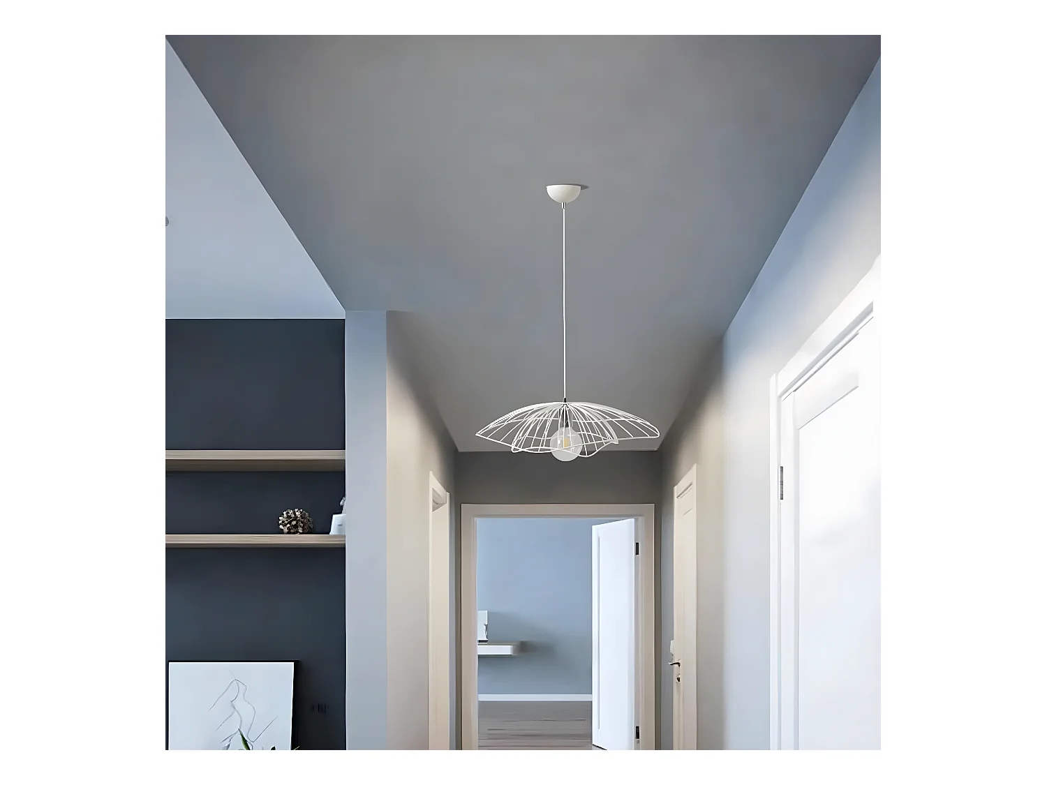 Suspension Venezia, Blanc, 55x55x80 cm, EPIKASA