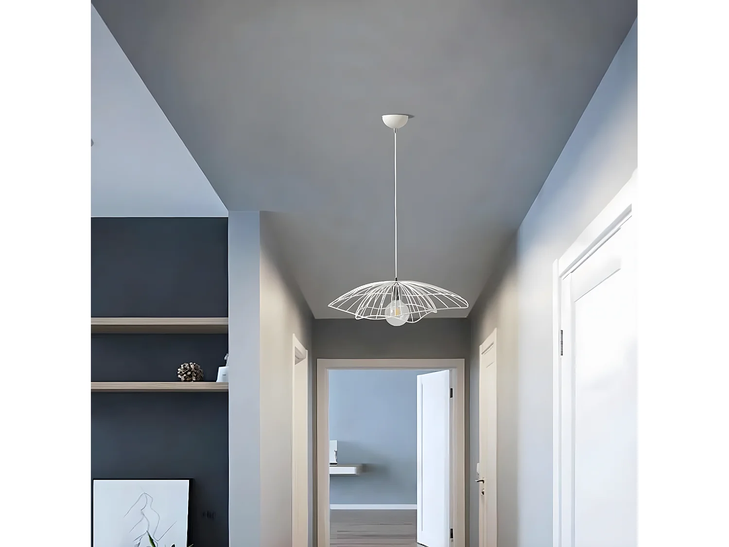 Suspension Venezia, Blanc, 55x55x80 cm, EPIKASA