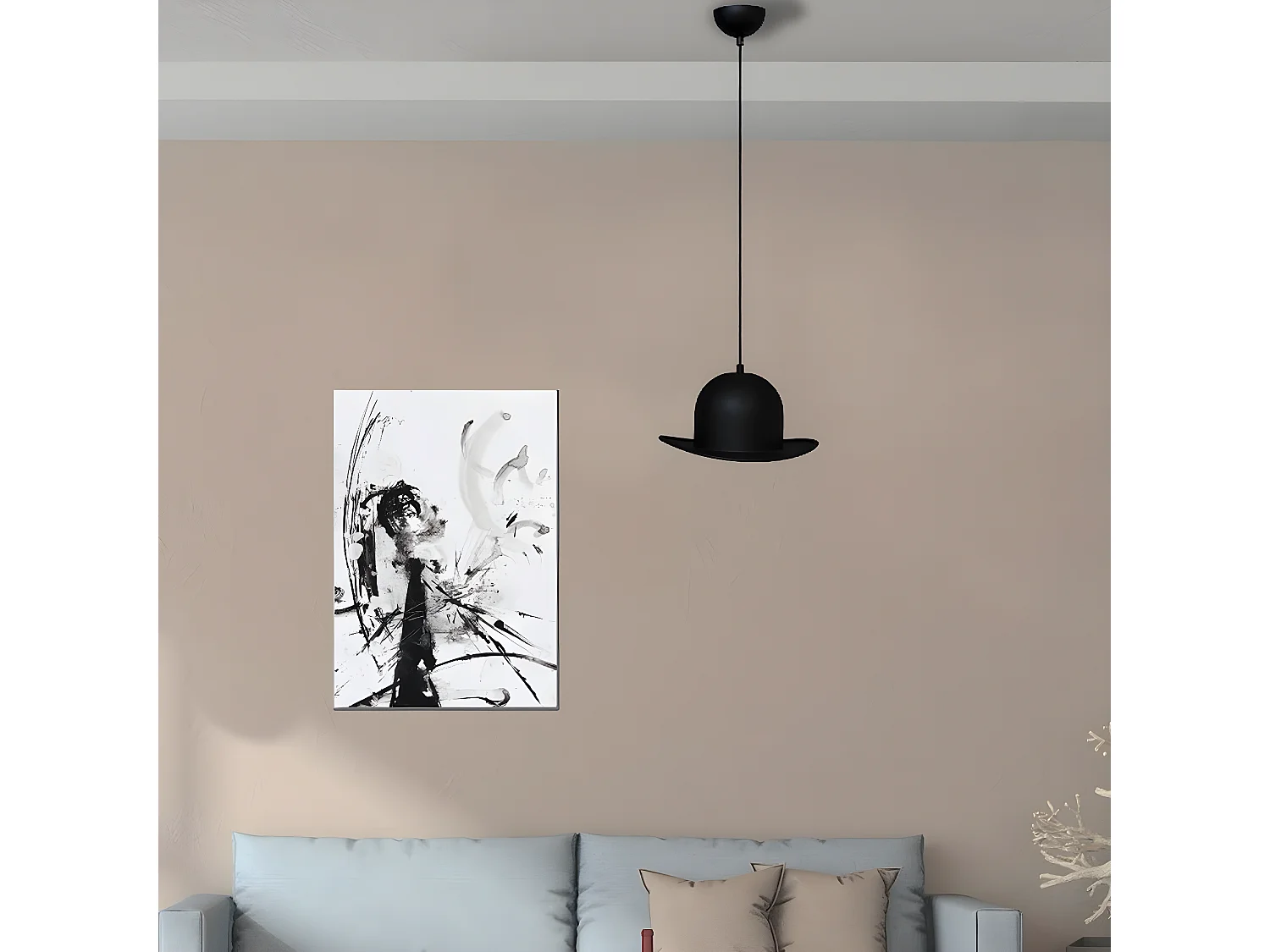 Lampada a Sospensione Bologna, Nero, 29x29x80 cm, EPIKASA