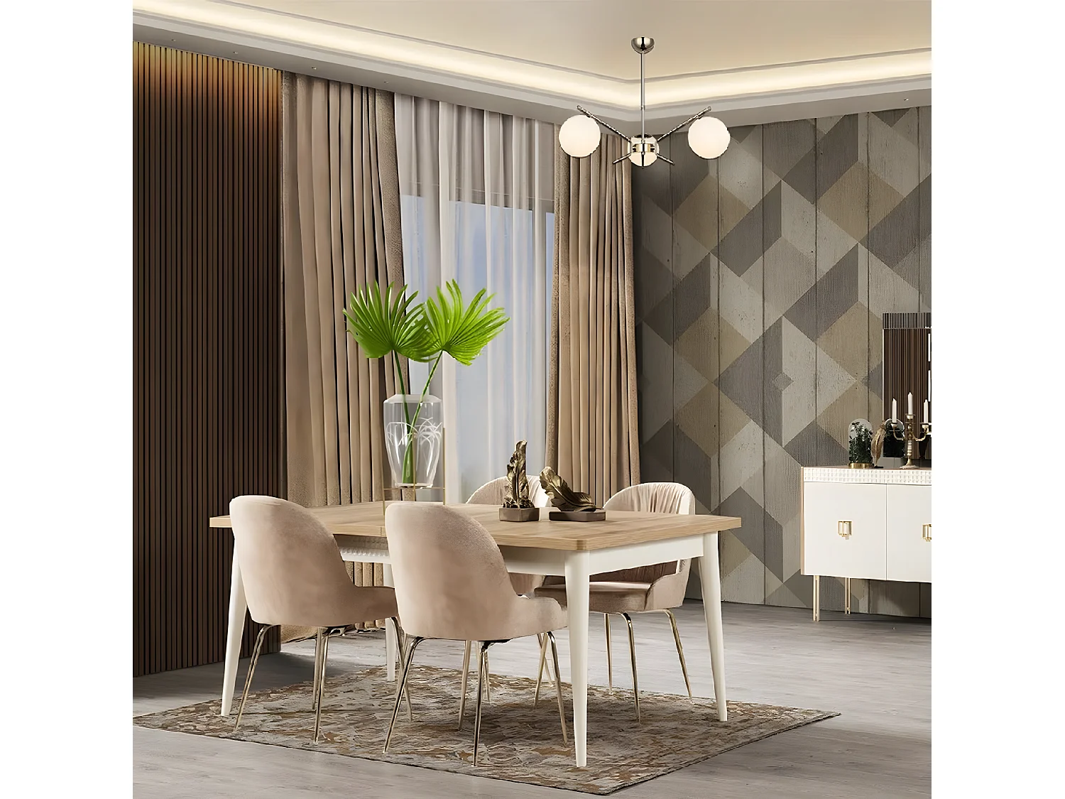 Suspension Pistoia, Or, 59x59x71 cm, EPIKASA