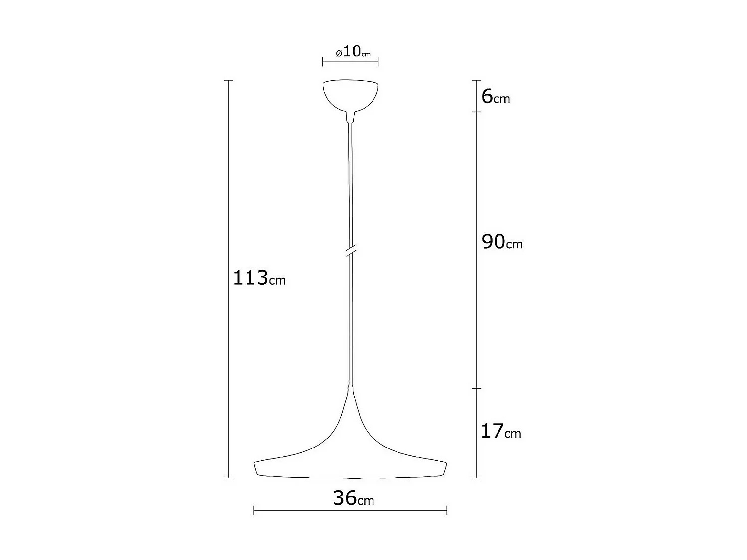 Suspension Varese, Noir, 36x36x113 cm, EPIKASA