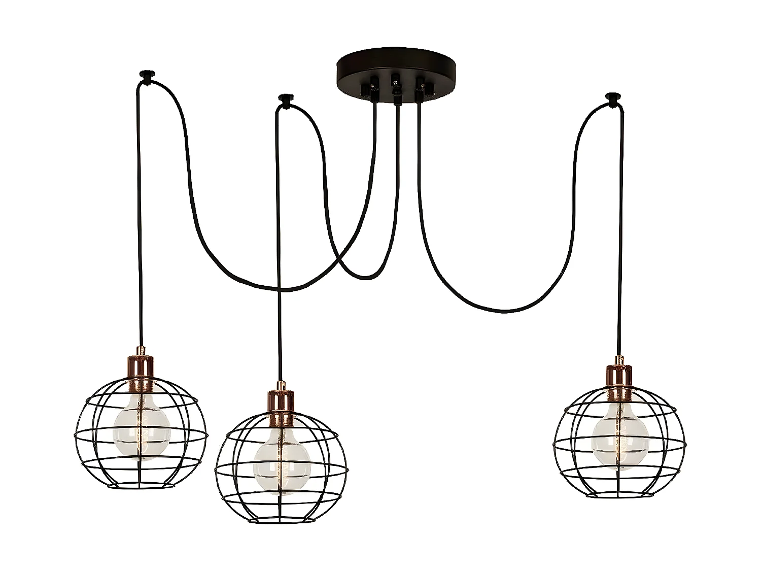 Suspension Barletta, Noir, 180x180x113 cm, EPIKASA