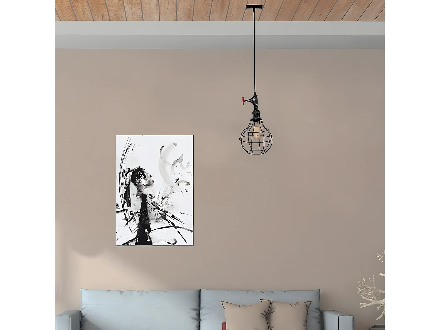 Suspension Pisa, Noir, 20x20x112 cm, EPIKASA