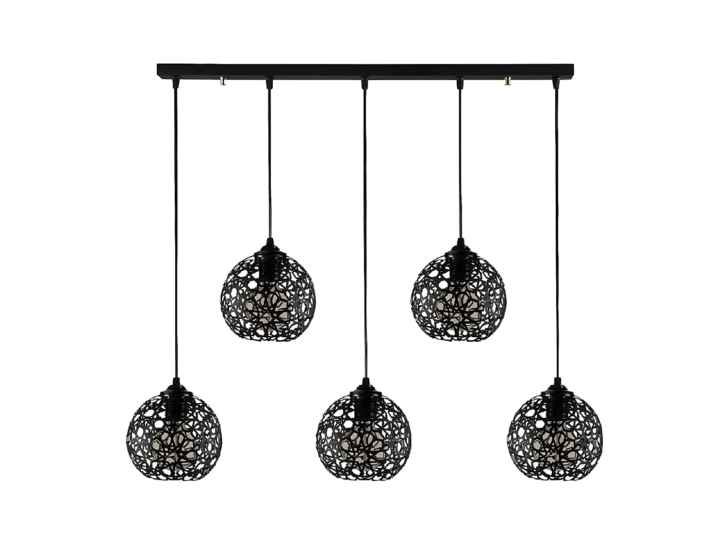 Suspension Siena, Noir, 90x17x119 cm, EPIKASA