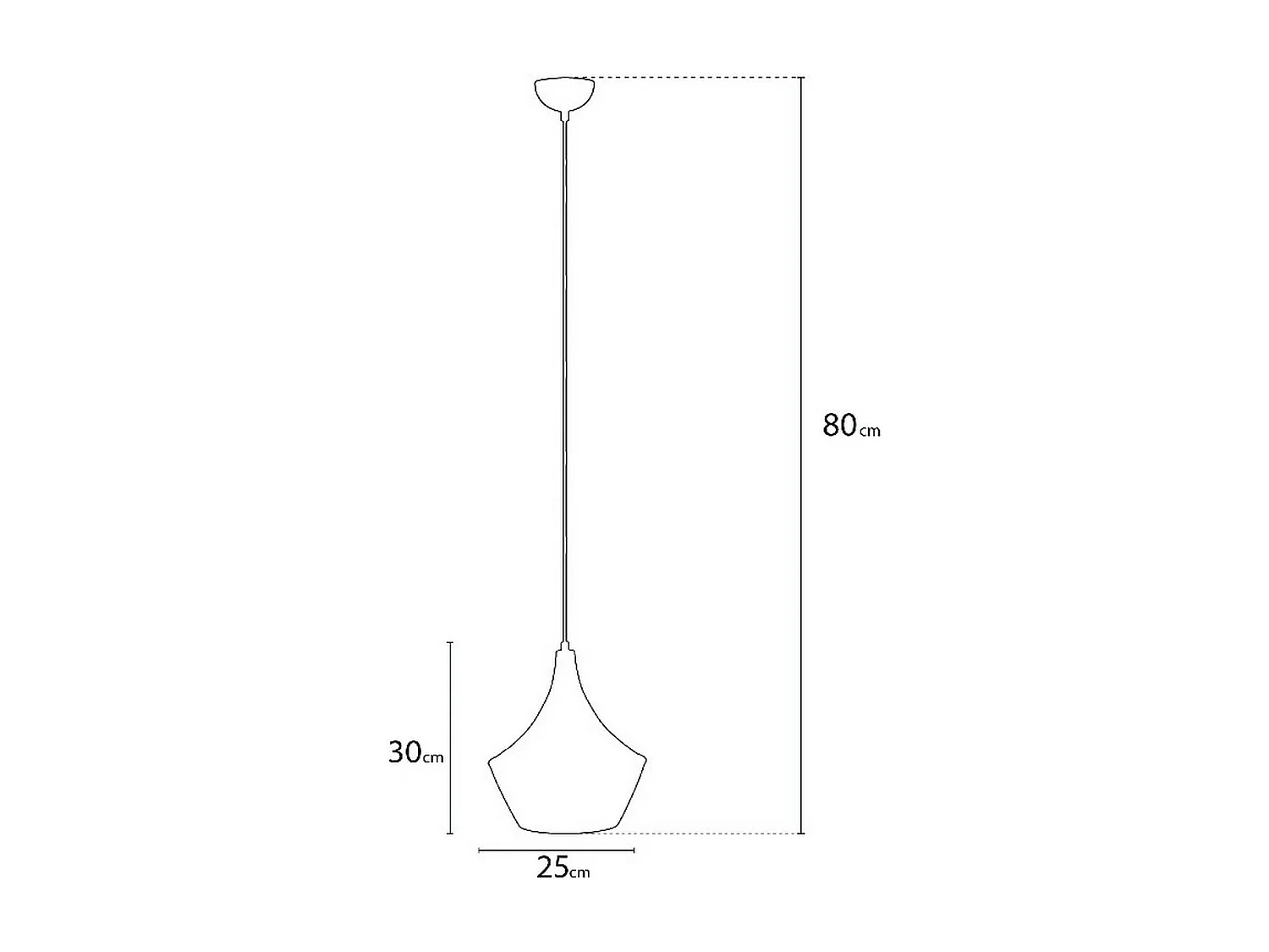 Hanglamp Firenze - Zwart - 25x25x80 cm - EPIKASA