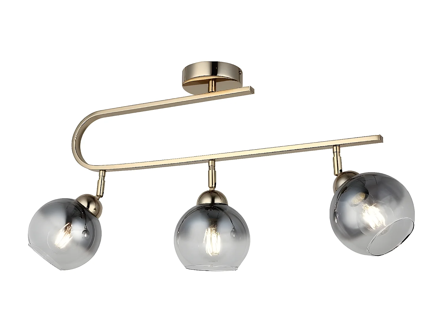 Plafonnier Isernia, Or, 63x14x39 cm, EPIKASA