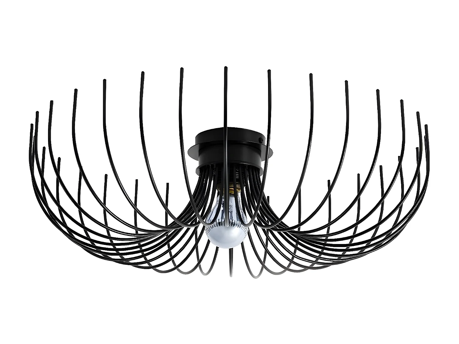 Plafondlamp Carrara - Zwart - 56x56x16 cm - EPIKASA