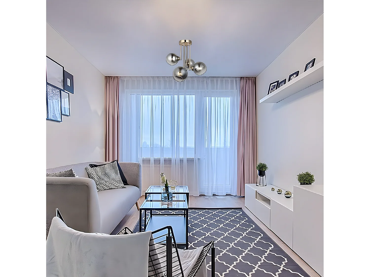 Plafonnier Avellino, Or, 48x48x47 cm, EPIKASA