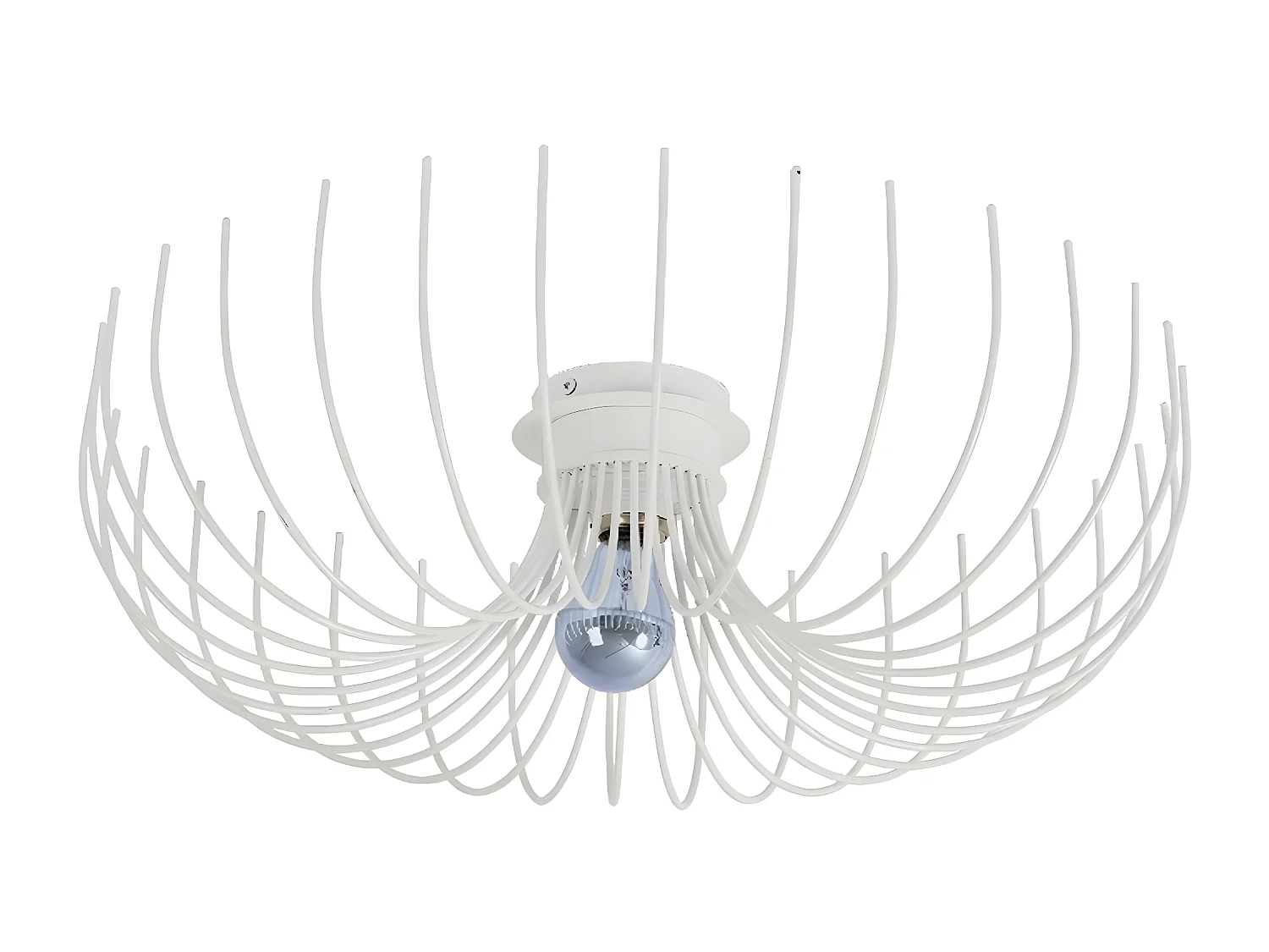 Plafonnier Carrara, Blanc, 56x56x16 cm, EPIKASA