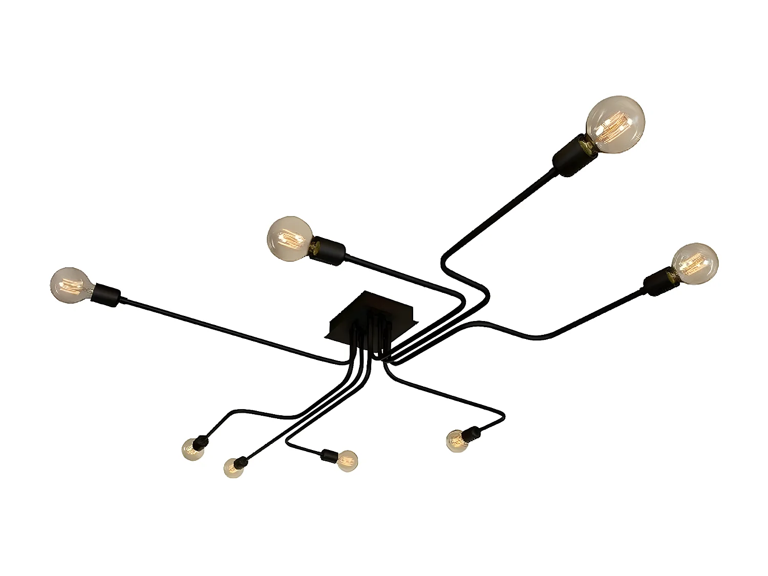 Plafondlamp Trapani - Zwart - 180x120x15 cm - EPIKASA