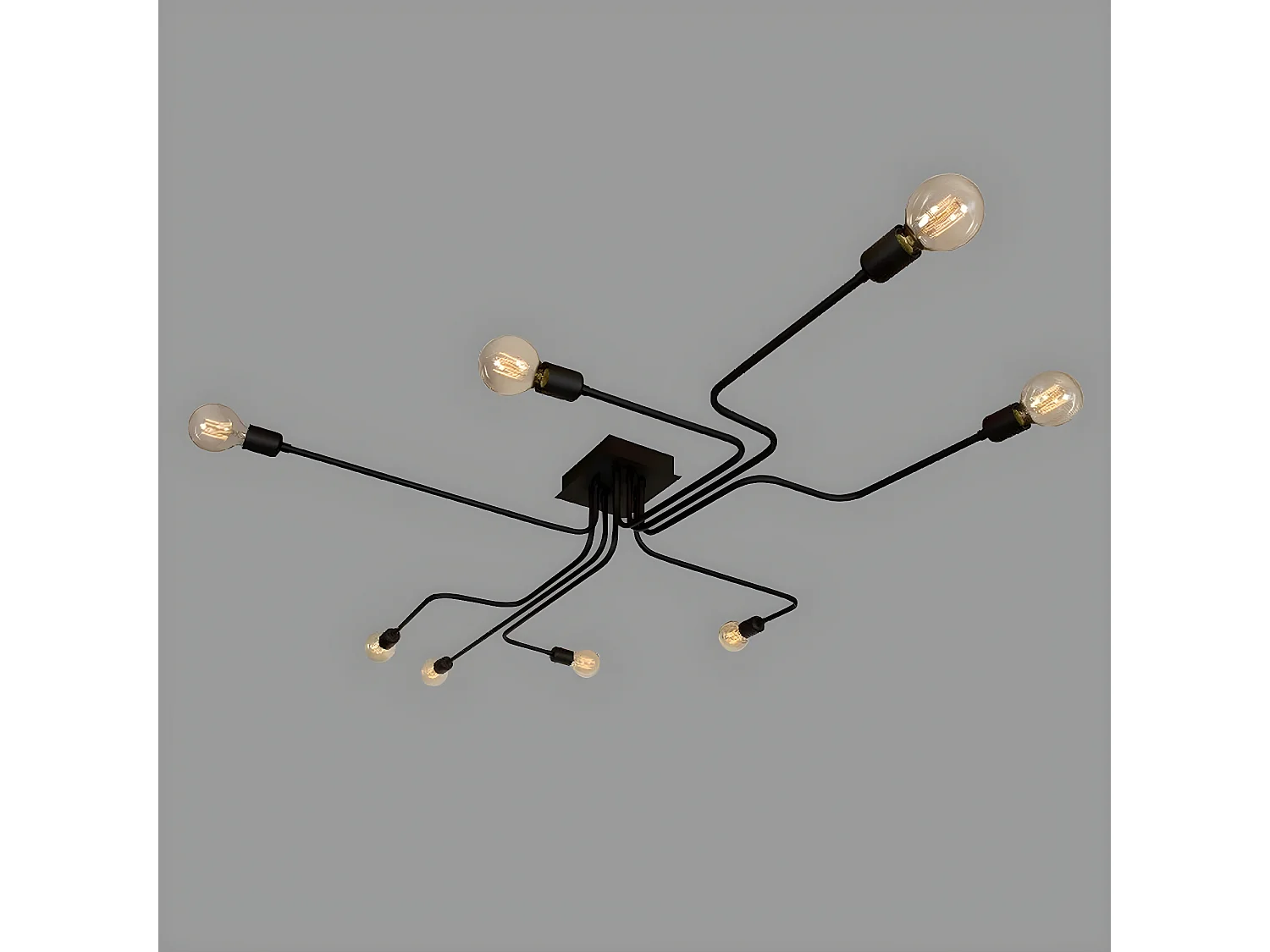 Plafondlamp Trapani - Zwart - 180x120x15 cm - EPIKASA